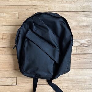 Raf Simons Black Ballistic Nylon Backpack with Minimalist Design